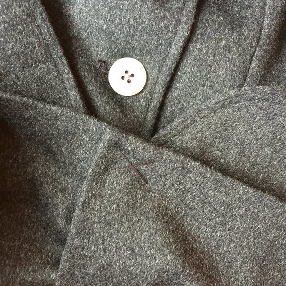 Eddie Bauer Angora Rabbit Hair Wool Blend Blazer Petite Tailored Jacket Charcoal - Picture 6 of 16